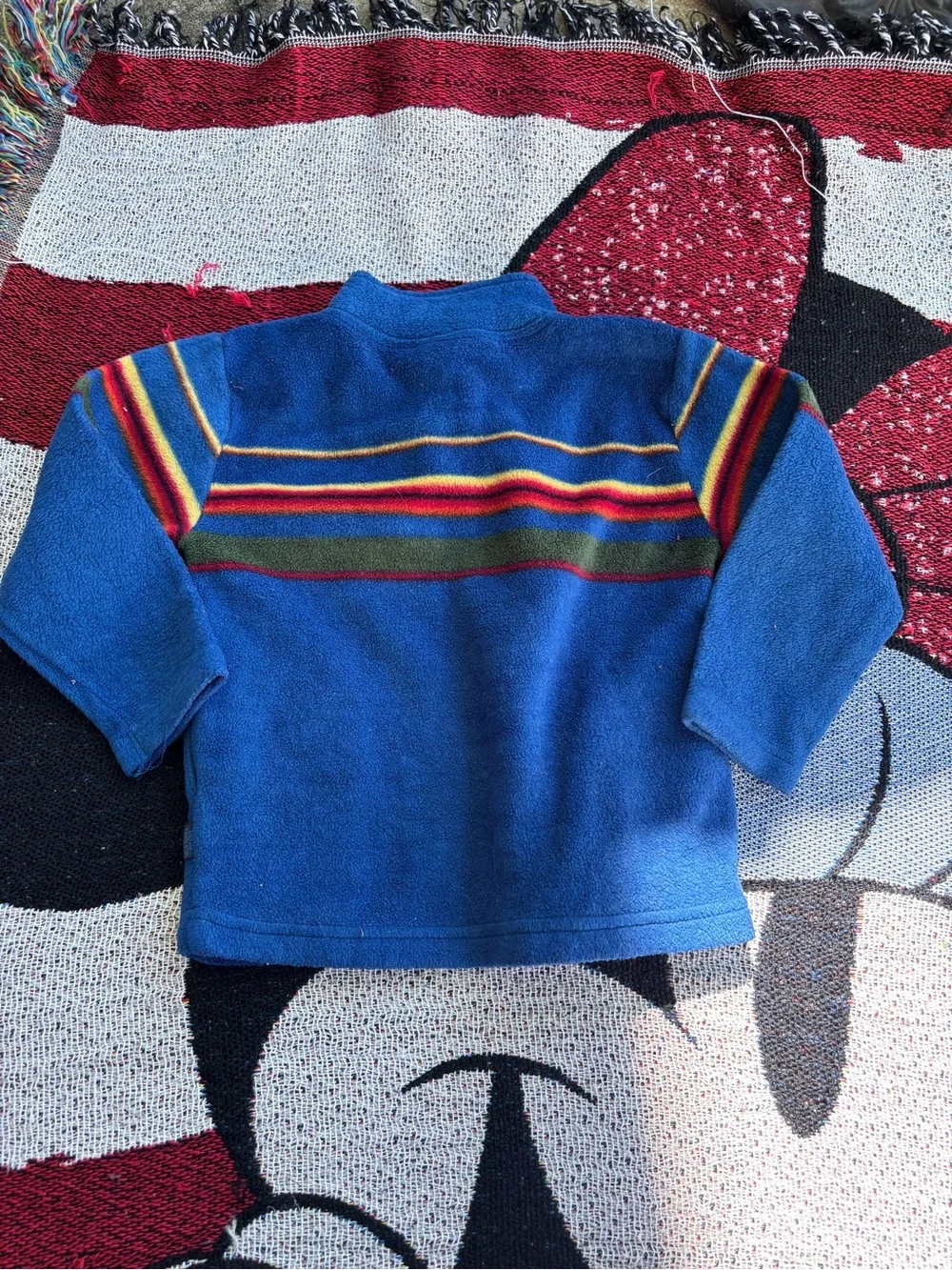 VINTAGE Y2K OLD NAVY FLEECE STRIPE HALF ZIP PULLOVER SWEATSHIRT SIZE 4T
